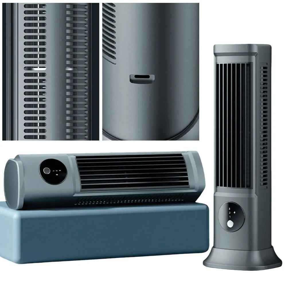 Portable AC Desk Fan with Rechargeable Cooling – Halri