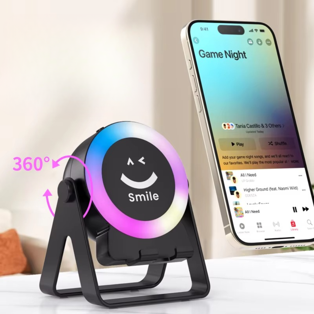 Portable Bluetooth Speaker with Colorful Mood Light - Halri
