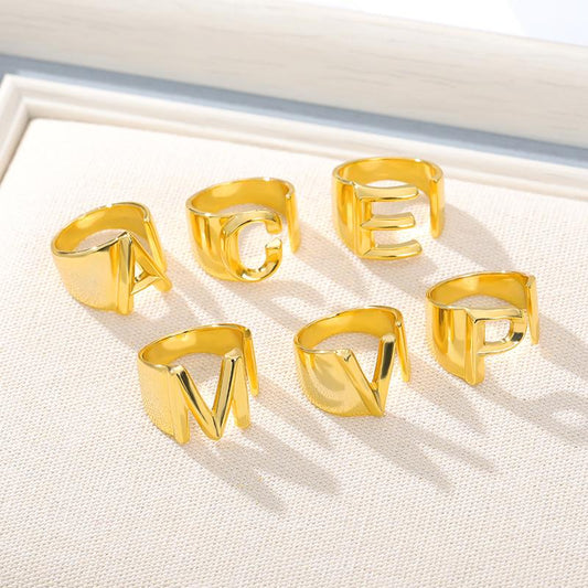 Alphabet Letter Personalized Ring - Halri
