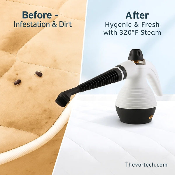 Steam Cleaner | 160°C High-Temperature Power for Bed Bug Removal & Germ-Free Home Cleaning