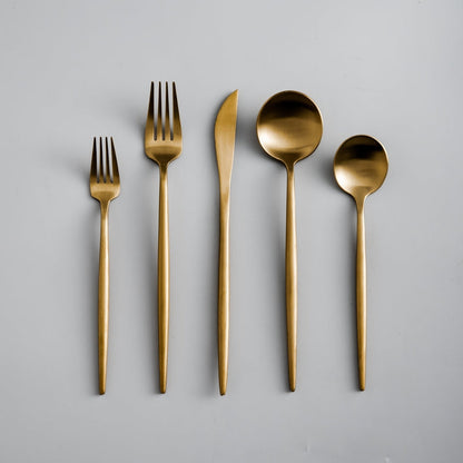 Premium Steel Cutlery Set in Modern Colors