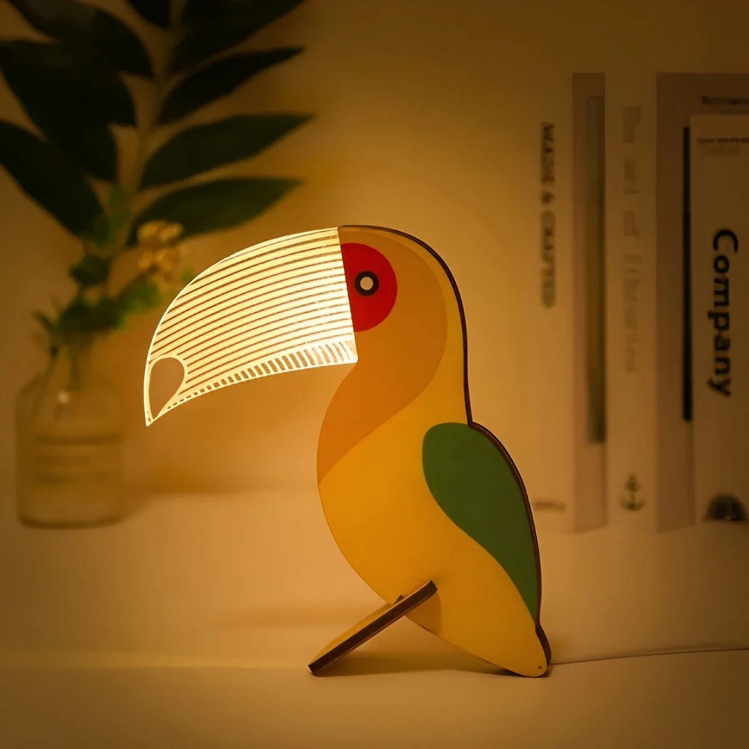 Natural Wood Modern Desk Lamp - Halri