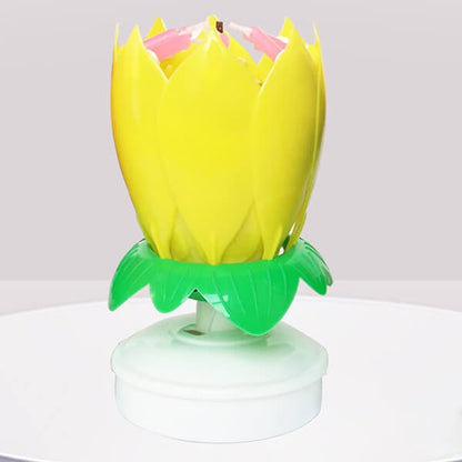 Colorful Floral Happy Birthday Candle
