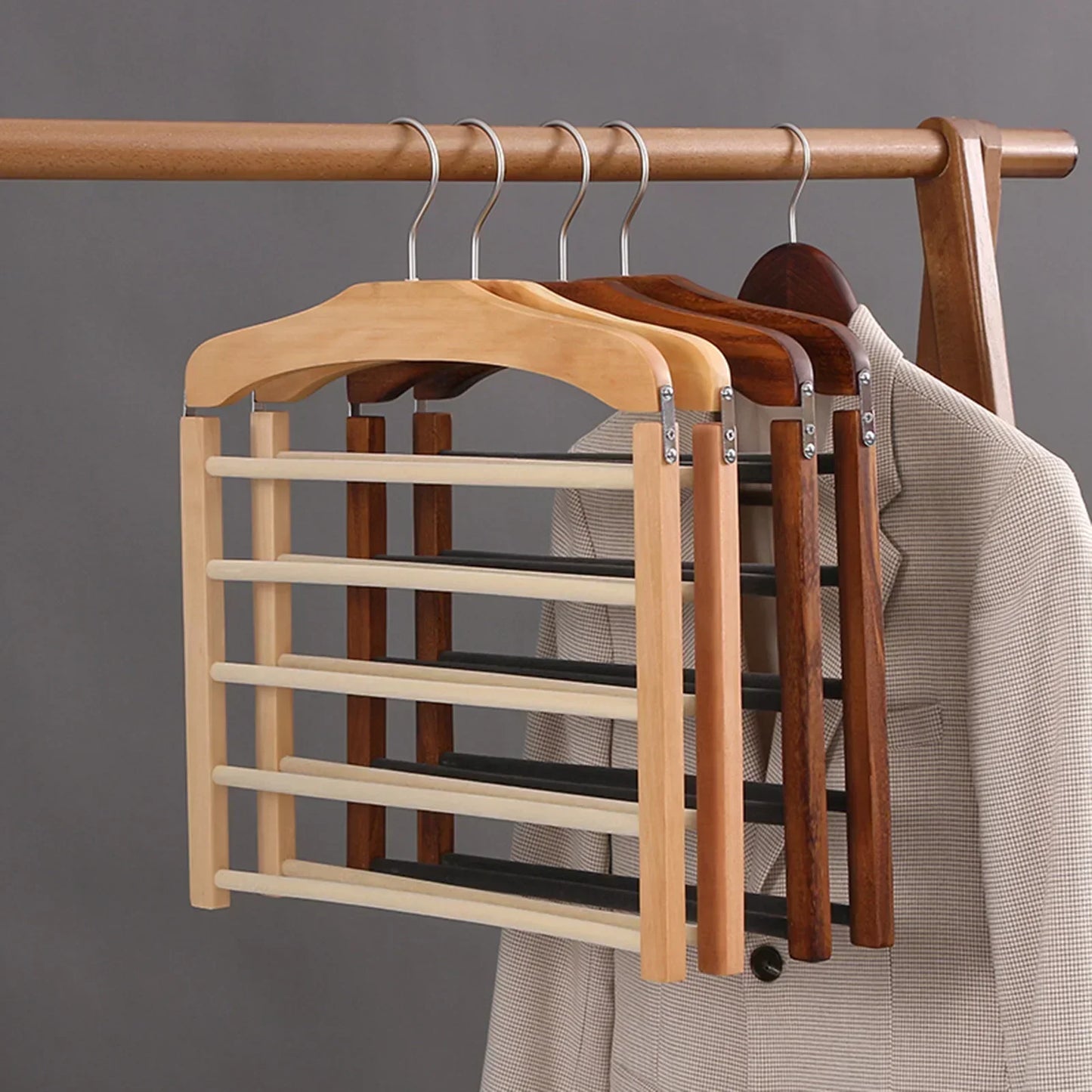 Space Saving Closet Pants Hanger Organizer Bar
