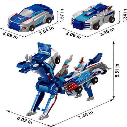 Fun 2-in-1 Dino Car Toy with Auto Transform - Halri