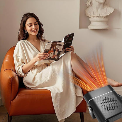 2-in-1 Portable Car Heater With 360° Rotation, Dual Hot & Cool Modes, Fog & Ice Removal