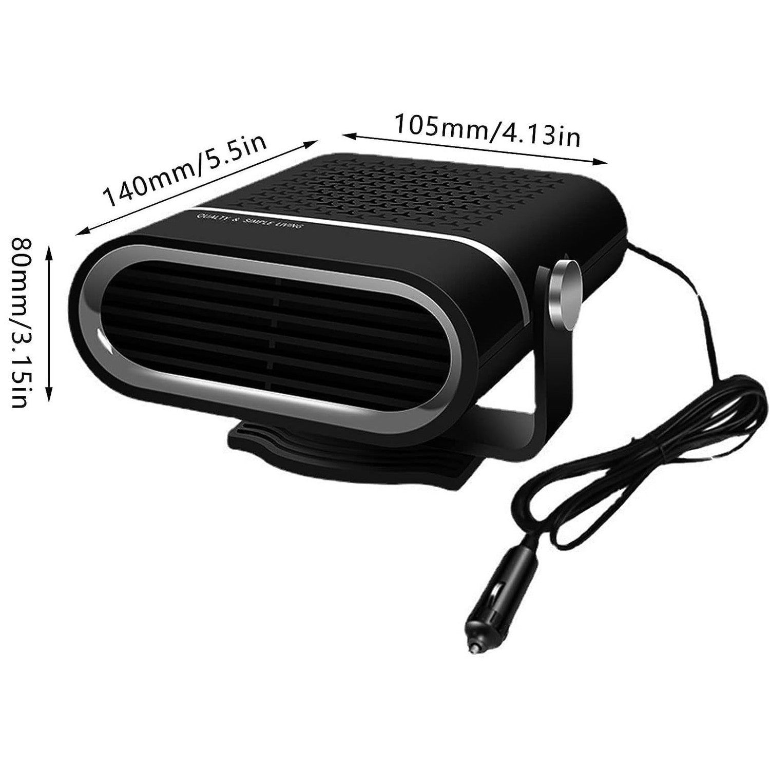 2-in-1 Portable Car Heater With 360° Rotation, Dual Hot & Cool Modes, Fog & Ice Removal