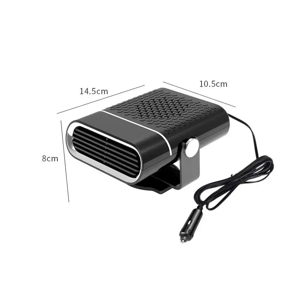 2-in-1 Portable Car Heater With 360° Rotation, Dual Hot & Cool Modes, Fog & Ice Removal