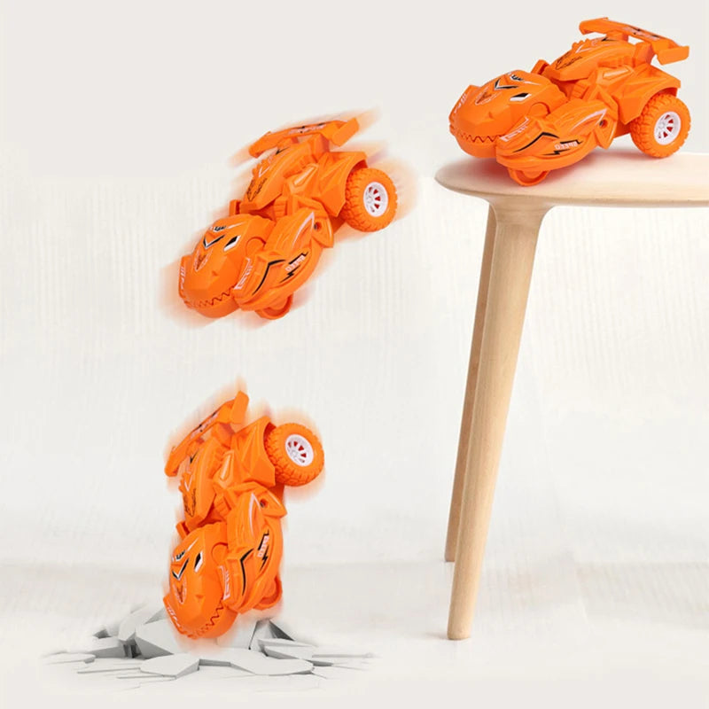 2-in-1 Transforming Dinosaur Car with Auto Morphing, Durable Plastic and Bright Colors, Safe for Ages 1+