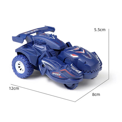 2-in-1 Transforming Dinosaur Car with Auto Morphing, Durable Plastic and Bright Colors, Safe for Ages 1+