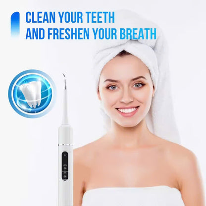 2-in-1 Ultrasonic Tooth Cleaner & Electric Toothbrush – Waterproof, USB Rechargeable, Compact Portable Design