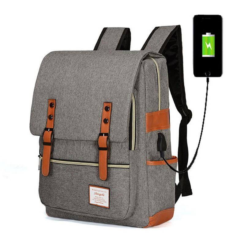 Classic Student Backpack USB Charging Bag - Halri