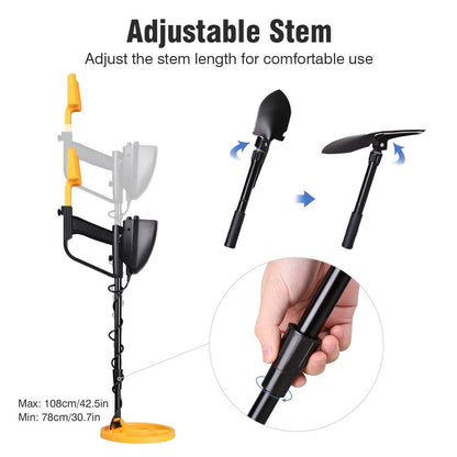 Mega Detector Gold Metal Detector With Shovel + Headphones - Until Times Up