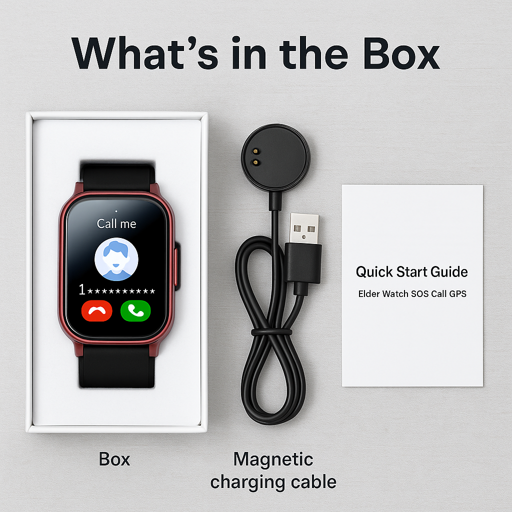 Easy-to-Use GPS Watch for Seniors with SOS Alert