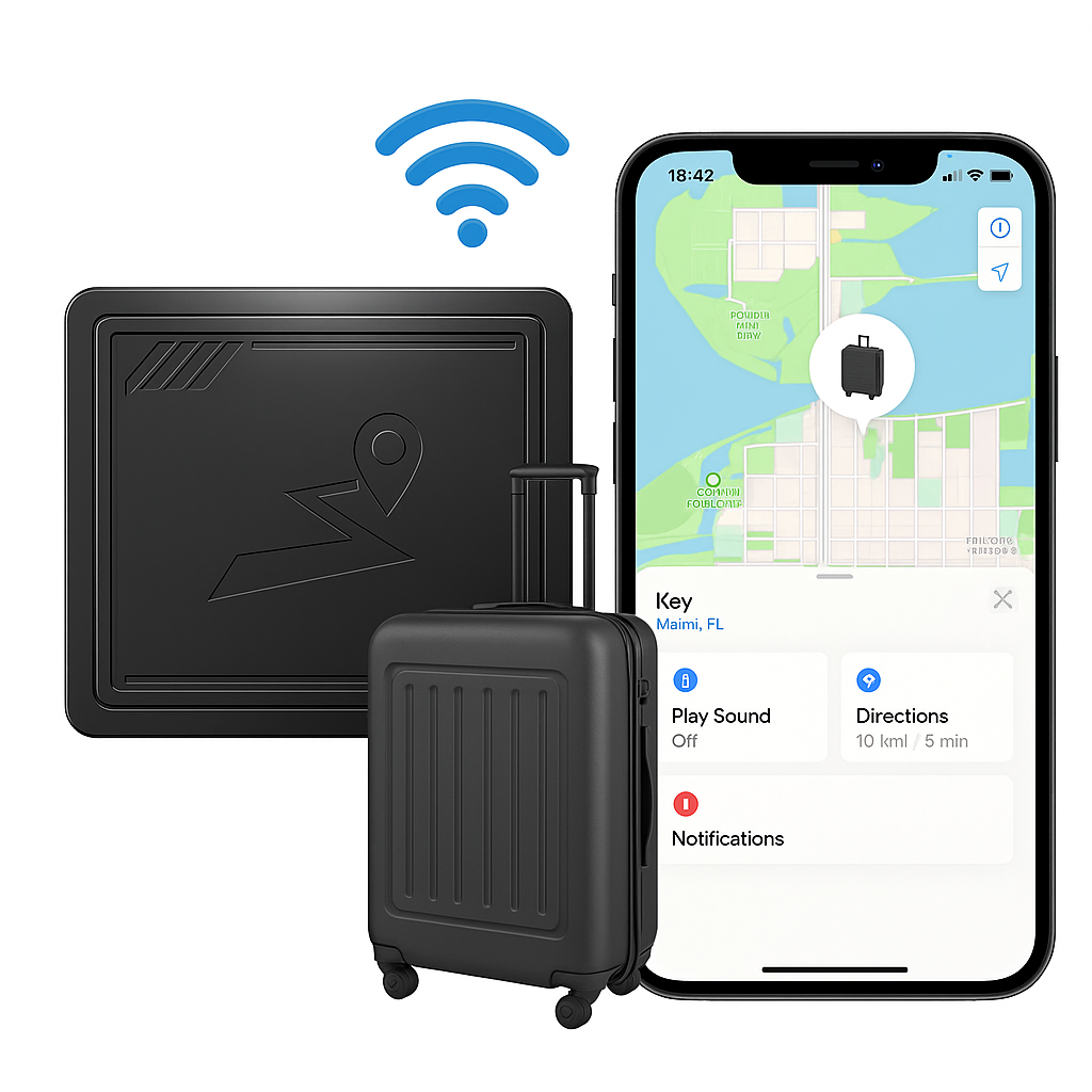 Portable Travel Bag GPS Locator with Live Tracking - Halri
