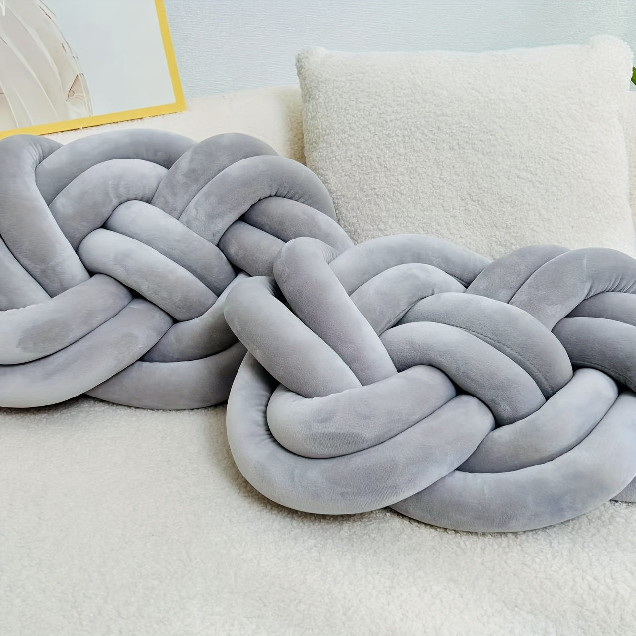 Plush Cloud Pillow with Button Detail