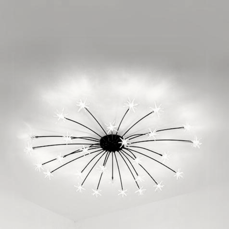Luxury Chrome Glass Semi Flush Ceiling Light