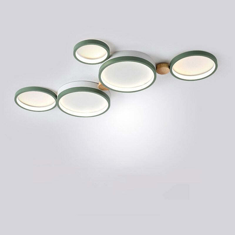 Soft Globe Ceiling Lamp for Bedroom in White and Gray