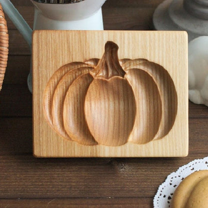 Wooden Cookie Cutter Set with Engraved Designs