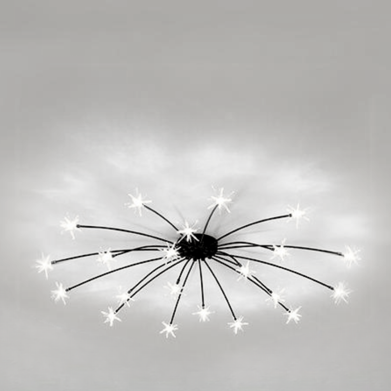 Luxury Chrome Glass Semi Flush Ceiling Light