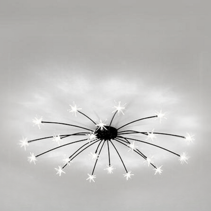 Luxury Chrome Glass Semi Flush Ceiling Light