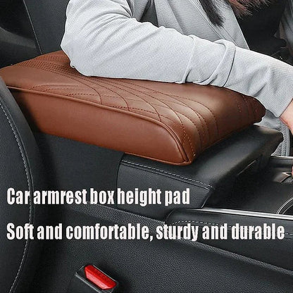 Luxury Auto Armrest Seat Pad - Leather Console Protector