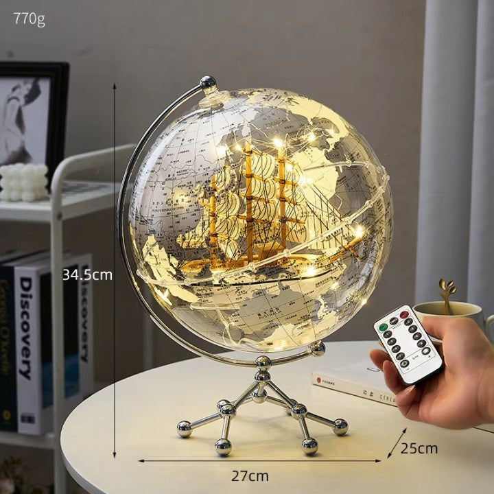 Vintage Nautical Map Room LED Lamp