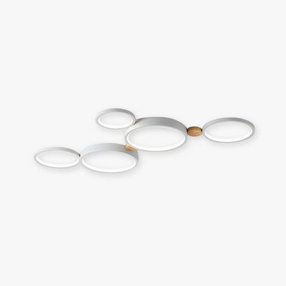 Soft Globe Ceiling Lamp for Bedroom in White and Gray - Halri