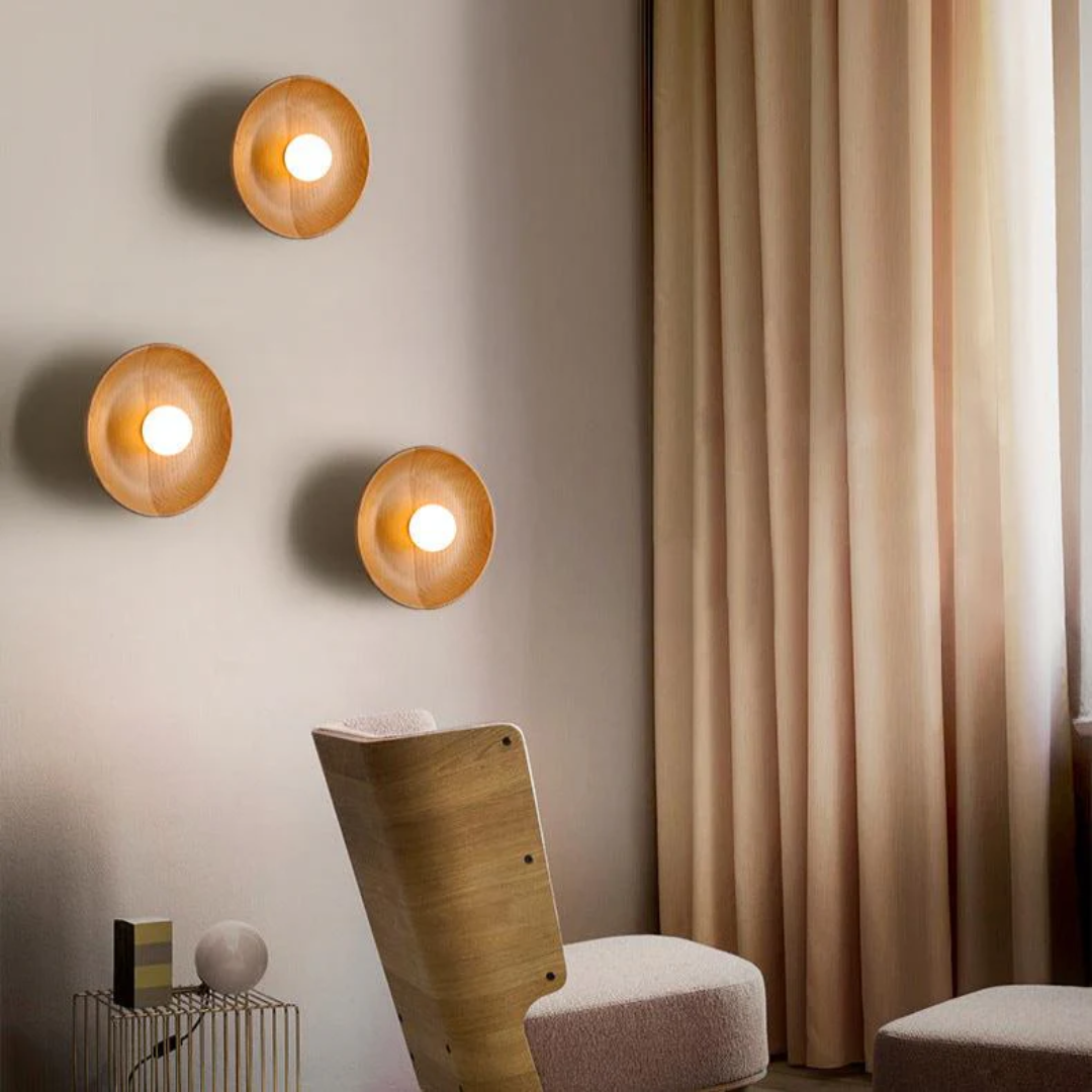 Rustic Wood Wall Light Lamp - Halri