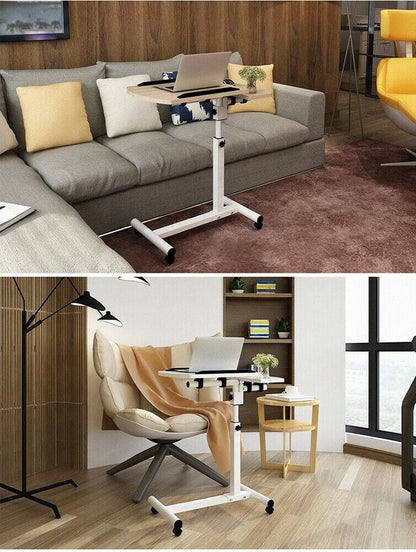 Ergonomic Height Adjustable Bedside Table with Wheels