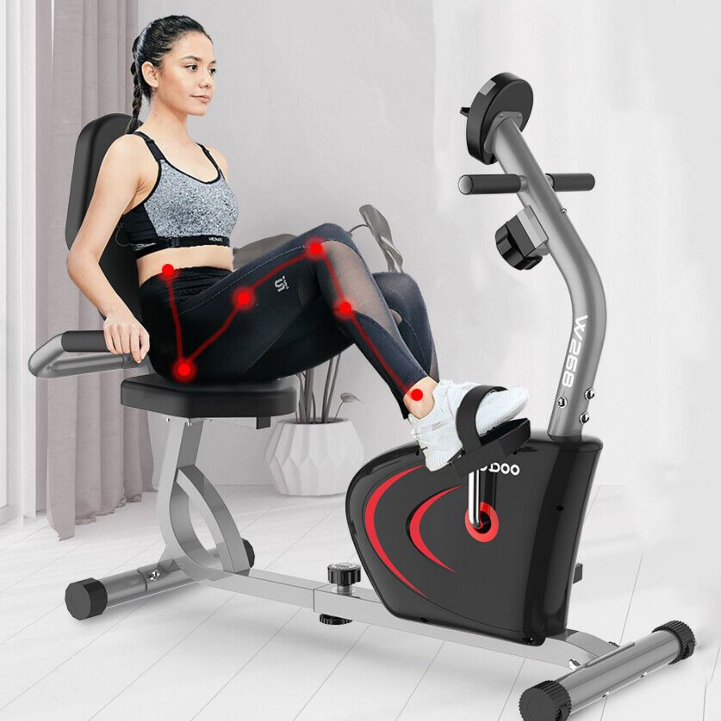 Comfortable Home Exercise Bicycle - Electronic Folding Fitness Bike