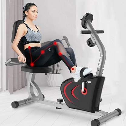 Comfortable Home Exercise Bicycle - Electronic Folding Fitness Bike