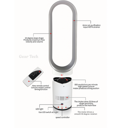 Quiet Compact Desk Fan for Home Office