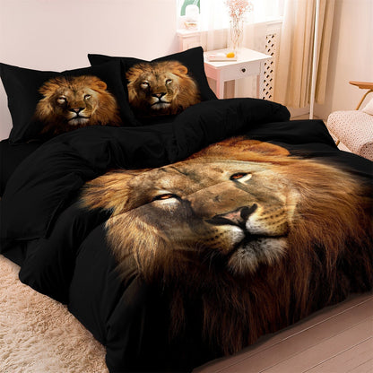 Wildlife Lion Pattern Bedding Set