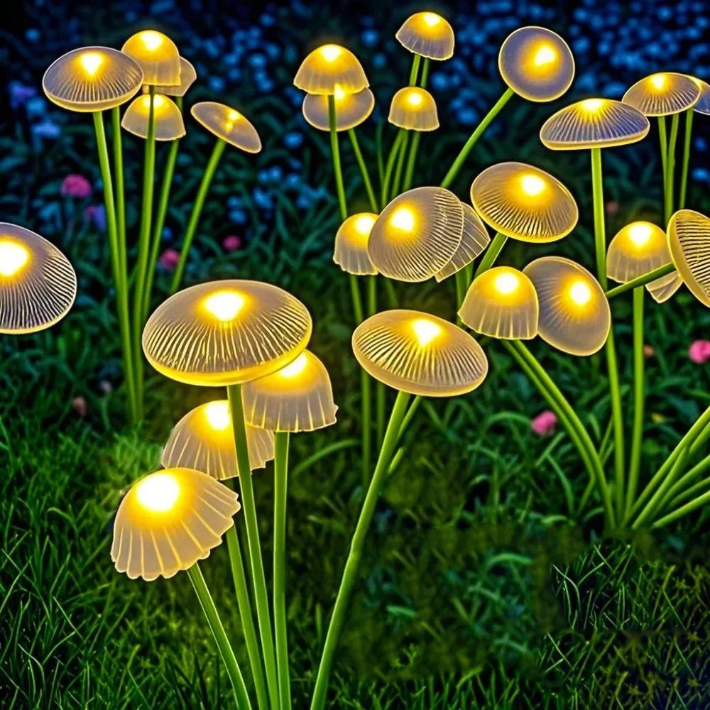 Colorful Outdoor Solar Mushroom String Lights - Halri