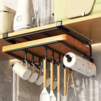 Wall Mounted Kitchen Storage Rack - Easy Install