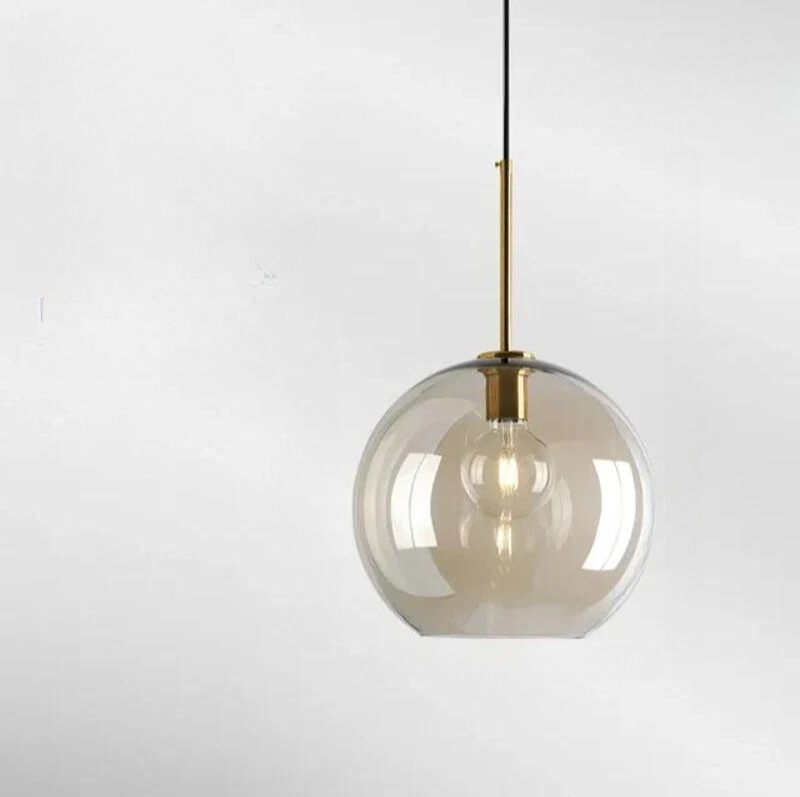 Simple Scandinavian Glass Drop Lamp