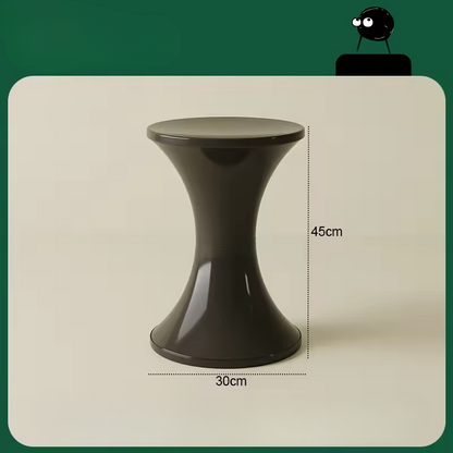 Modern Plastic End Table with Wide Hourglass Shape