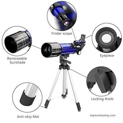 Easy Space Telescope Kit 150X Magnification Blue
