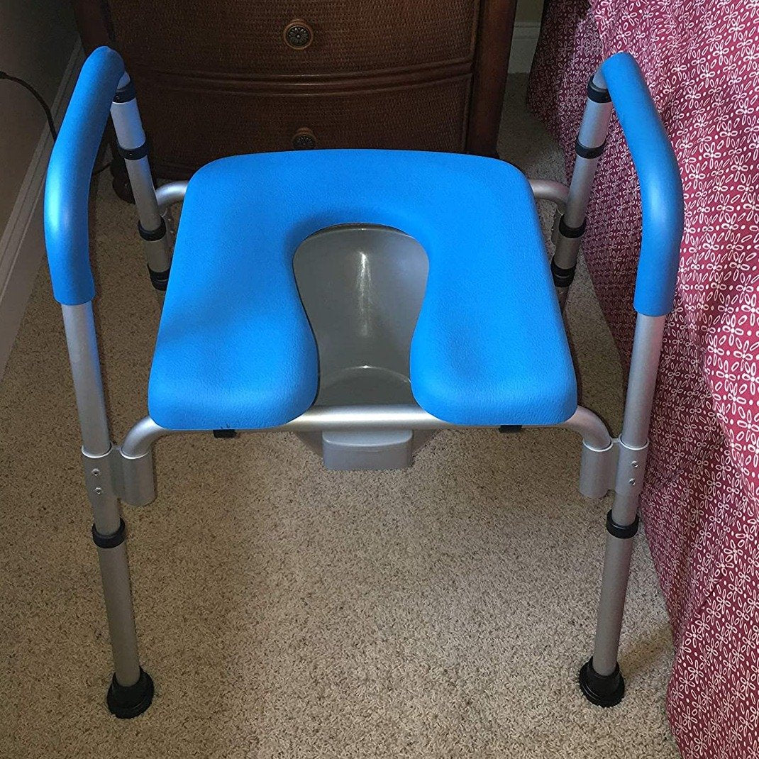 Easy Comfort Elevated Toilet Seat with Support Handles