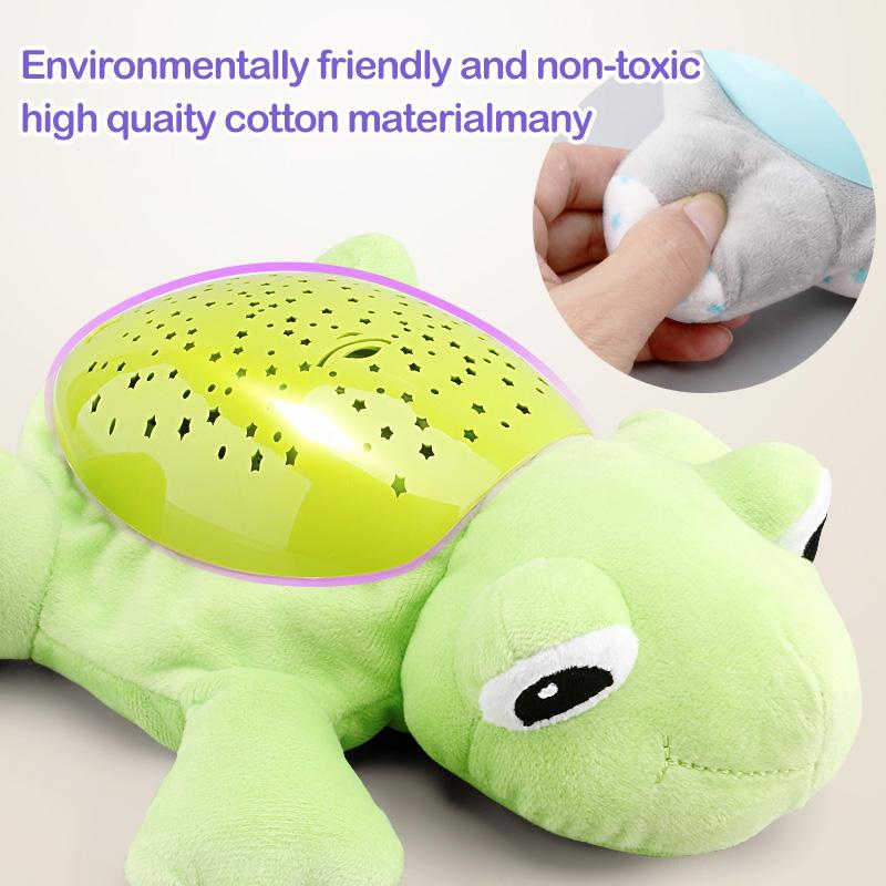 Soft Baby Night Light Plush Toy with Music and Stars