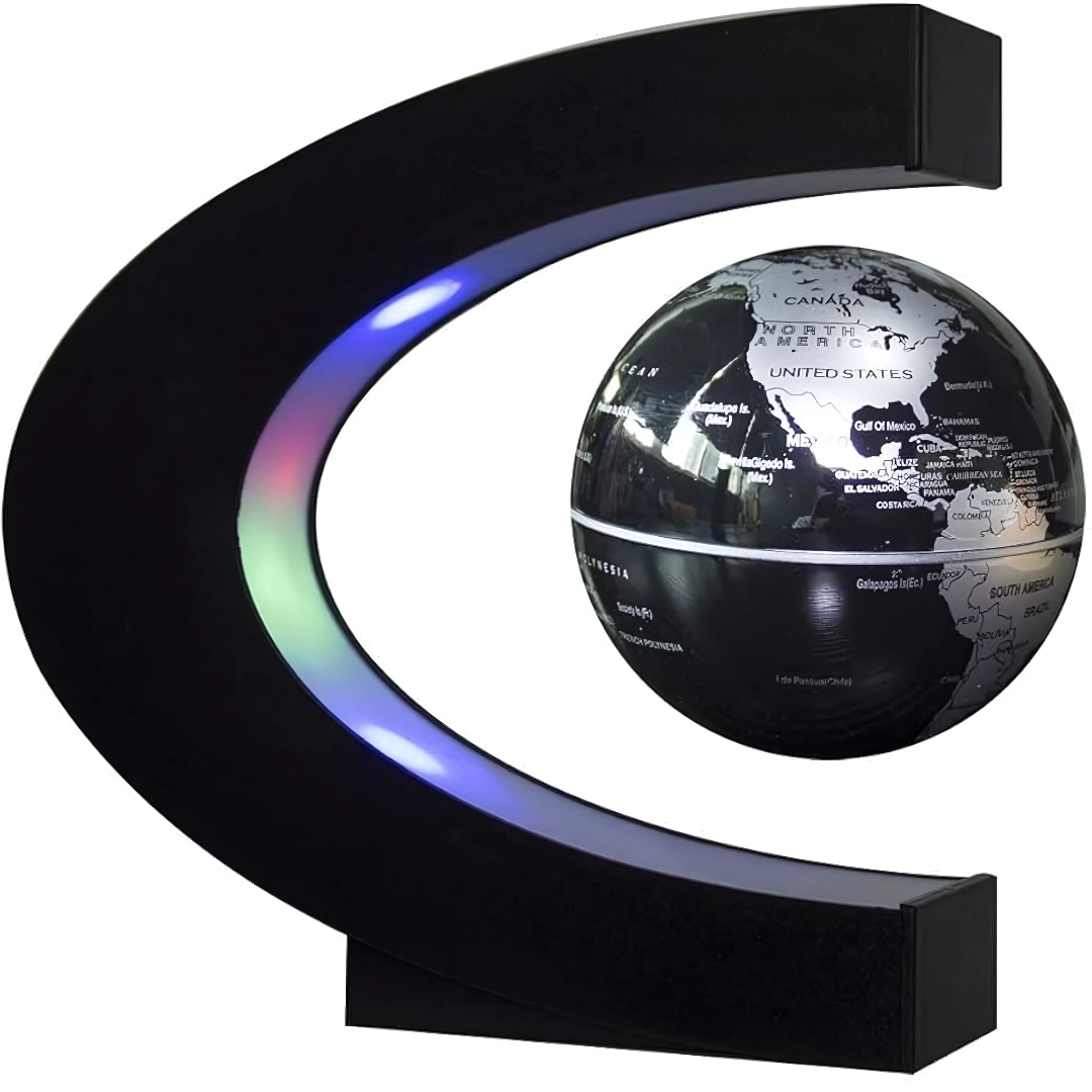 Glowing LED Floating Globe Light with Magnetic Base