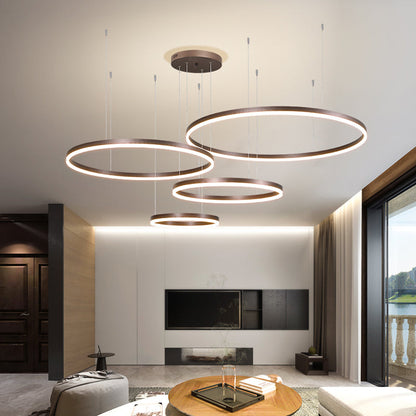 Stylish Metal Pendant Light Circle Design