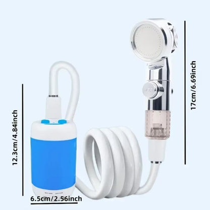 Compact Travel Shower Head with USB Charging