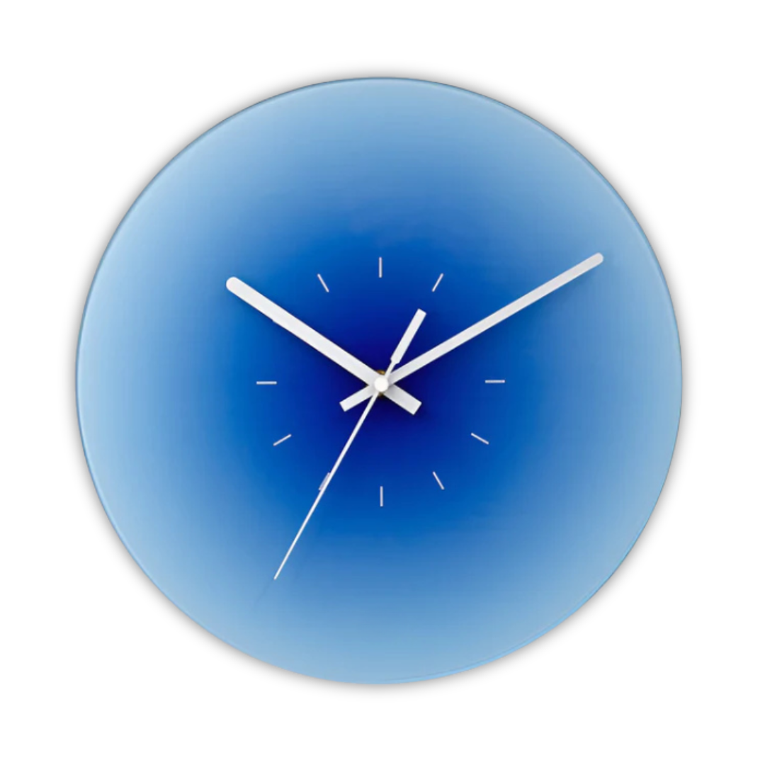 Stylish Round Glass Wall Clock