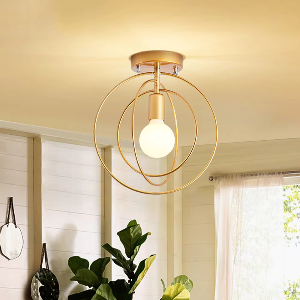Luxury Gold Circular Ceiling Light - Halri