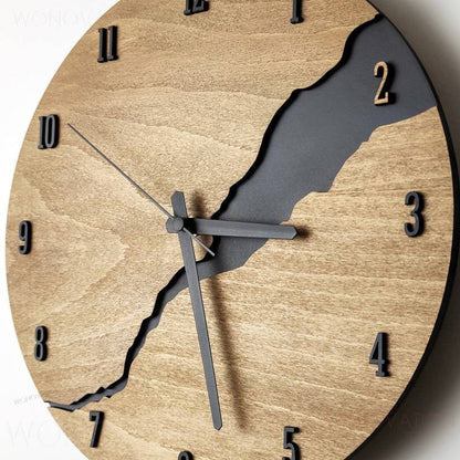 Simple Rustic Wall Clock Unique Home Decoration