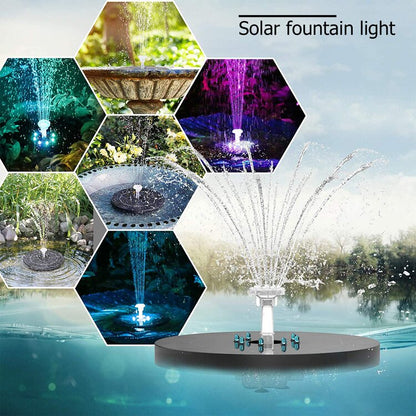 Solar Powered Fountain Pump with LED Light Show