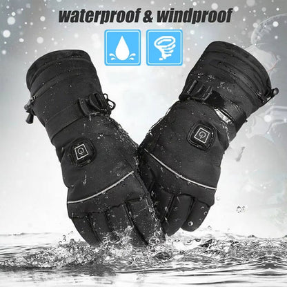 Warm Rechargeable Gloves for Skiing and Outdoor Use