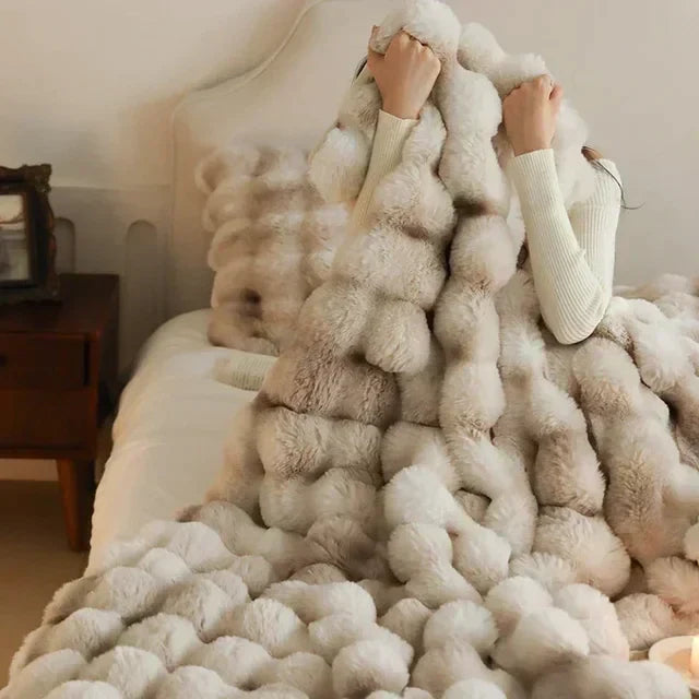 Cozy Faux Fur Wearable Blanket Wrap - Halri